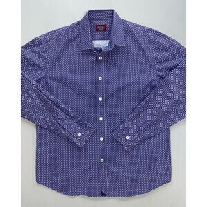 Untuckit Ruyilly Men's Long Sleeve Button Front Sport Shirt. Floral Geometric, M